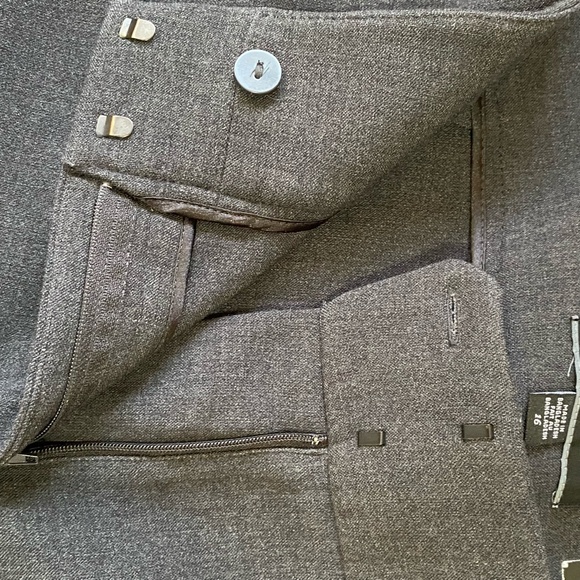 Le Chateau Charcoal Grey Modern Lean Fit Straight Leg Stretch Knit Pant-Sz 16 - Picture 5 of 12